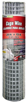 Galvanized Welded Wire Fence, 1 x 1-In. Mesh, 24-In. 15-Ft.
