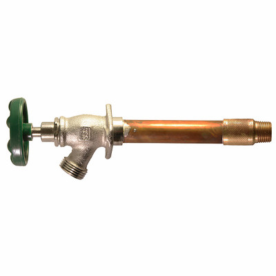 Frost Free Wall Hydrant, Lead-Free, 1/2 MPT x 1/2 In. Female Copper Pipe Inlet x 12 In.