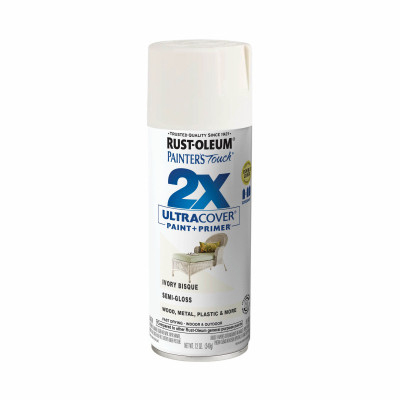 Painter's Touch 2X Spray Paint, Semi-Gloss Ivory Bisquit, 12-oz.