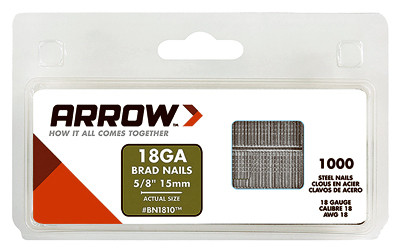 Brad Nails, Brown, 18 Gauge, 5/8-In., 1,000-Ct.