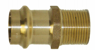 1 In. Press by Male Copper Pipe Adapter