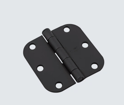 Steel Hinge, Heavy Gauge, Black, 5/8 In. Round Corner, 3 In.