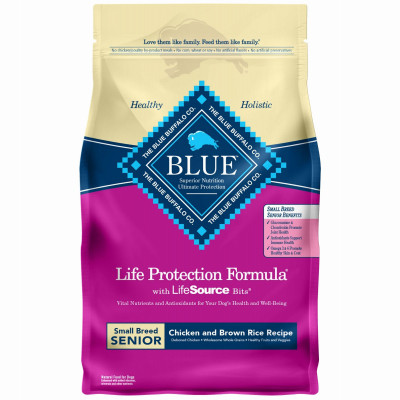 Senior Dry Dog Food, Chicken/Rice, Small Breed, 5 Lbs.