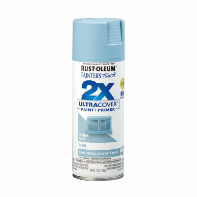 Painter's Touch 2X Spray Paint, Satin French Blue, 12-oz.