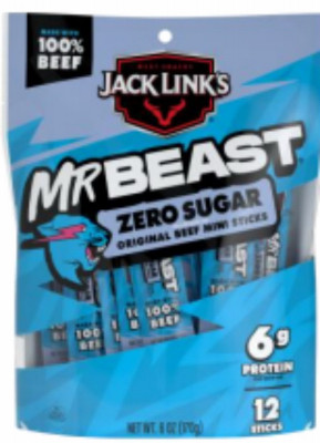 JACK LINKS MR BEAST 6 OZ ORIGINAL ZERO SUGAR BEEF STICK MULTIPLACK
