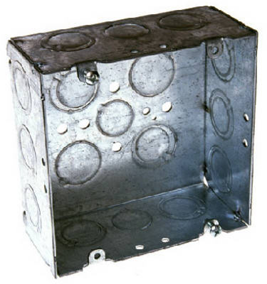 Steel Electrical Box, 2-1/8 x 4-11/16 In. Square