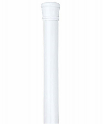 Shower Curtain Tension Rod, White, 41 to 76 In.