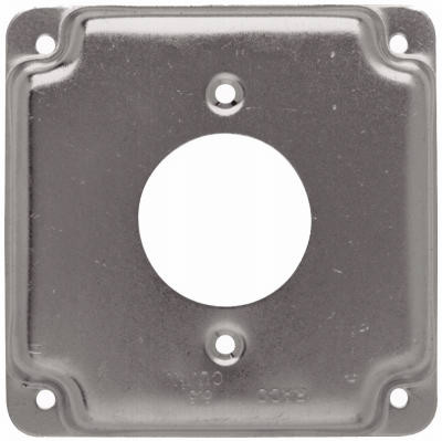 Outlet Box Cover, Square, Single, 4 In.