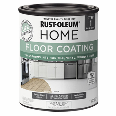 HOME Flooring Base Coat, Step 1, Ultra White Tint, Qt.