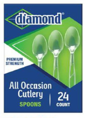 Clear Plastic Heavyweight Spoons, 24-Ct.