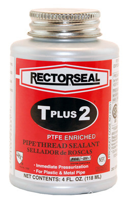 T Plus 2 Pipe Thread Sealant, 4-oz.