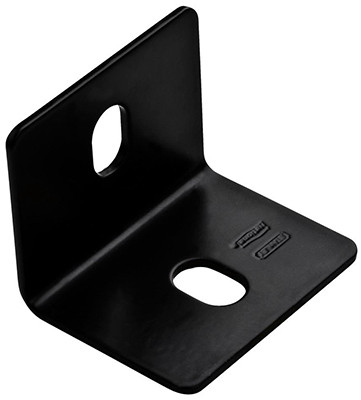 Corner Brace, Black Steel, 3 In.
