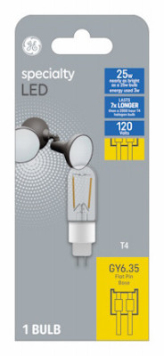 LED Light Bulb, Clear, Filament Design, 2 Watt, 400 Lumens