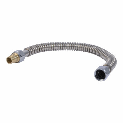 PEXA Water Heater Connector, Flexible Stainless Steel, 3/4 PEXA Brass Expansion x 3/4 FIP x 18 In.