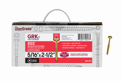 GRK RSS 5/16" x 2-1/2" Screws 600-Ct.