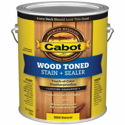 Dark Toned Deck & Siding Stain, Natural Wood Color, 1-Gallon (4 pieces)