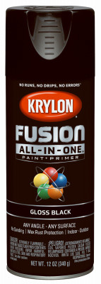Fusion All-In-One Spray Paint + Primer, Gloss Black, 12-oz.