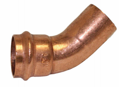 3/4 In. FTG by Press Copper Pipe Elbow, 45 Degrees