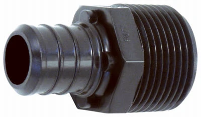 Poly Alloy PEX Adapter, 3/4 In. Barb x 1/2 In. MPT, 5-Pk.