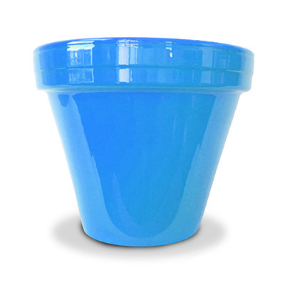 Flower Pot, Robins Egg Blue Ceramic, 4.5 x 3.75 In. (16 pieces)