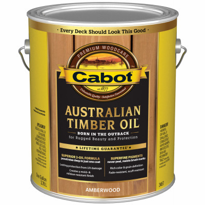 Australian Timber Oil Wood Finish, Amber Wood, 1-Gallon (4 pieces)