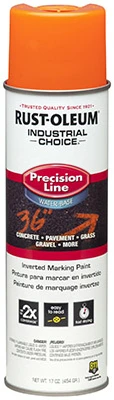 Industrial Choice Precision Line Marking Spray Paint, Fluorescent Orange, 17-oz.