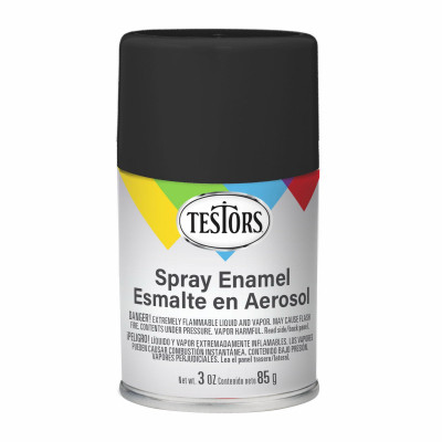 Craft Spray Paint, Black Flat, 3-oz.