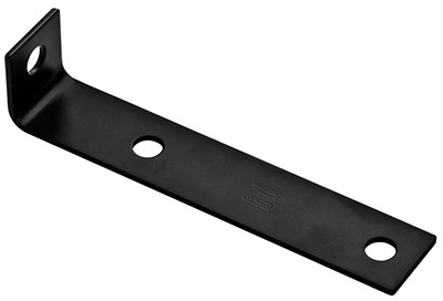 Corner Brace, Black Steel, 7-1/2 In.