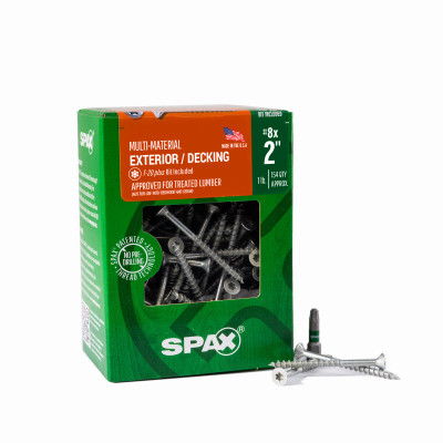 #8 x 2" Exterior Flat Head Wood Deck Screws  Construction Torx T-Star Plus (154 EA) 1 LB