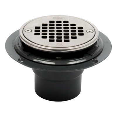 Round Ceramic Shower Stall Drain, 2 x 3 In.