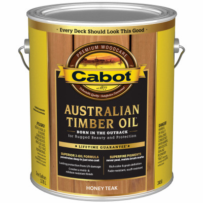 Australian Timber Oil Wood Finish, Honey Teak, 1-Gallon (4 pieces)