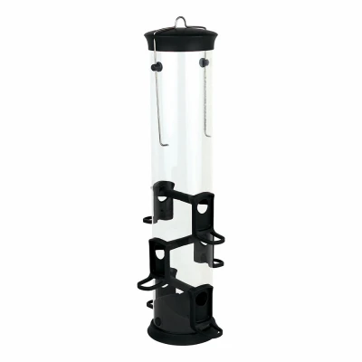 Large Plastic Tube Bird Feeder, 2.1 Quart