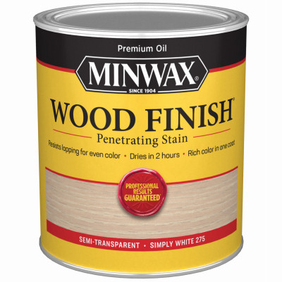 Penetrating Wood Finish, Oil Based, Simply White, Qt.