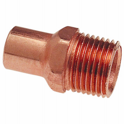 Copper Pipe Adapter, 1/2 In. FTGxM