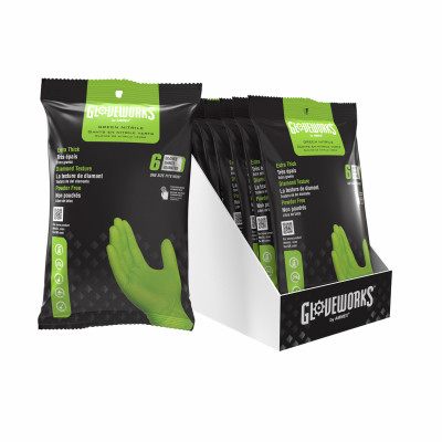 Nitrile Industrial Gloves, Green, 6-Pk. (32 pieces)