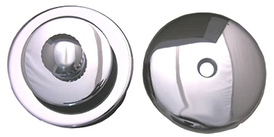 Lift and Lock Stopper With Overflow Plate Bathtub Trim Kit, Chrome Plated