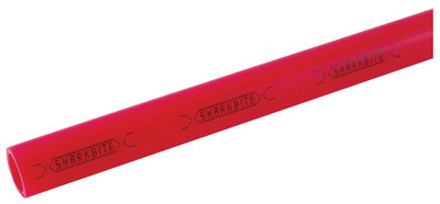 PEX Stick Pipe, Red, 1/2 In. Copper Tube Size x 5 Ft.