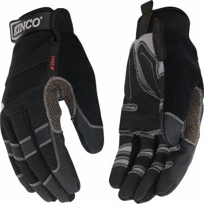 Kincopro General Purpose Synthetic Gloves, Black/Gray, Men's M