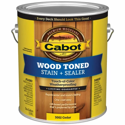 Deck & Siding Stain, Cedar Tone, 1-Gallon (4 pieces)