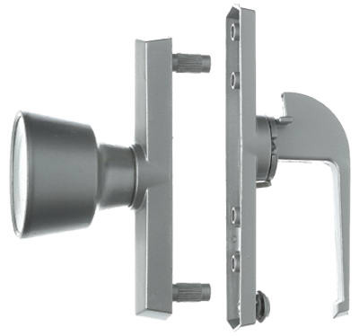 Universal Tulip Knob Door Latch, Out Swinging, Aluminum