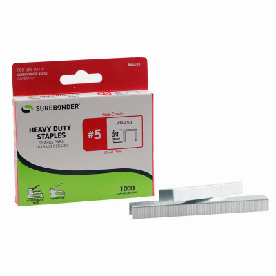 #5 Staples, 1/2 In. Crown, 3/8 In. Long, 1,000-Pk.