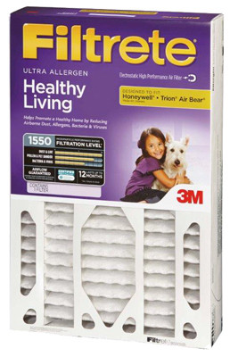 20x25 x 4 In. Pleated Air Filter, Ultra Allergen Reduction, Purple, MPR 1550, 3 Months (4 pieces)