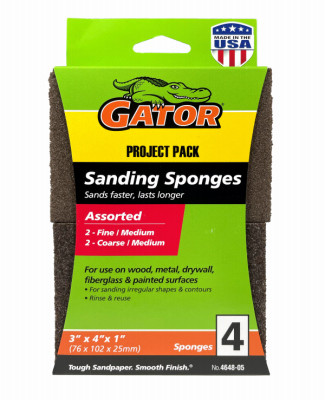 Sanding Sponges, Assorted Grit, 3 x 4 In., 4-Pk.