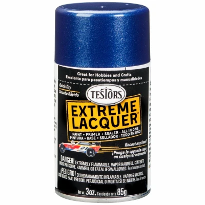 One-Coat Lacquer Craft Spray Paint, Deja Blue Gloss, 3-oz.