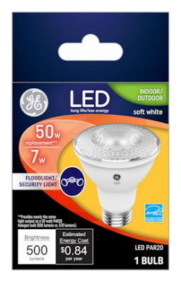 LED Floodlight Bulb, Soft White, 500 Lumens, 7 Watt
