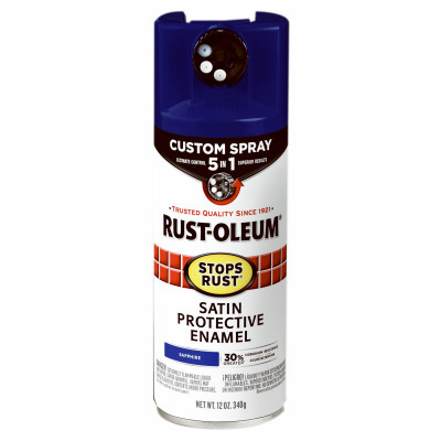 Stops Rust Custom Spray 5-in-1 Spray Paint, Satin Sapphire, 12 oz.