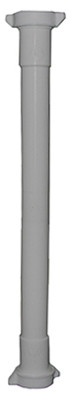 Flanged Sink Tailpiece, Black Plastic, 1-1/2 x 12 In.