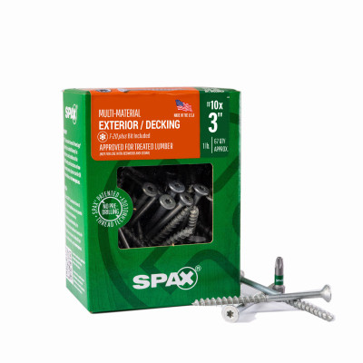 #10 x 3" Exterior Flat Head Wood Deck Screws  Construction Torx T-Star Plus (67 EA) 1 LB