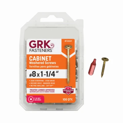 GRK Cabinet #8 x 1-1/4" Screws 100-Ct.