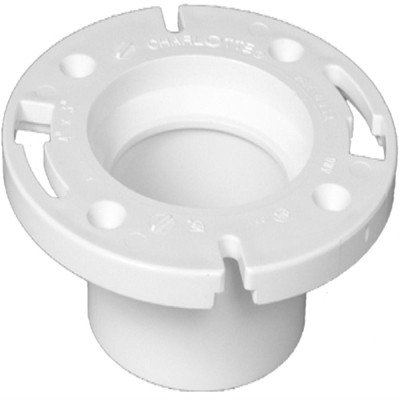 Schedule 40 DWV PVC Closet Flange, 4 x 4 In.